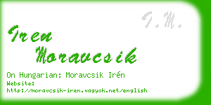 iren moravcsik business card